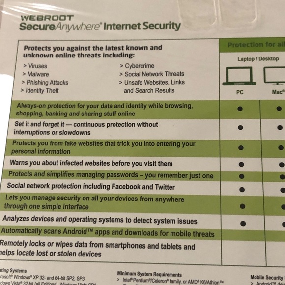 Internet Security Webroot Security Anywhere - Picture 4 of 4